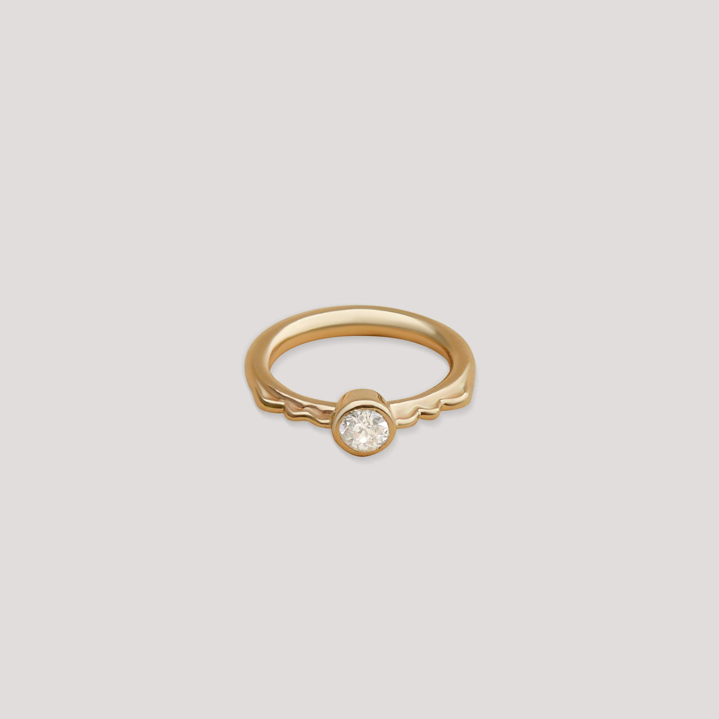 Diamond Vessel Ring No. 3 - Gold