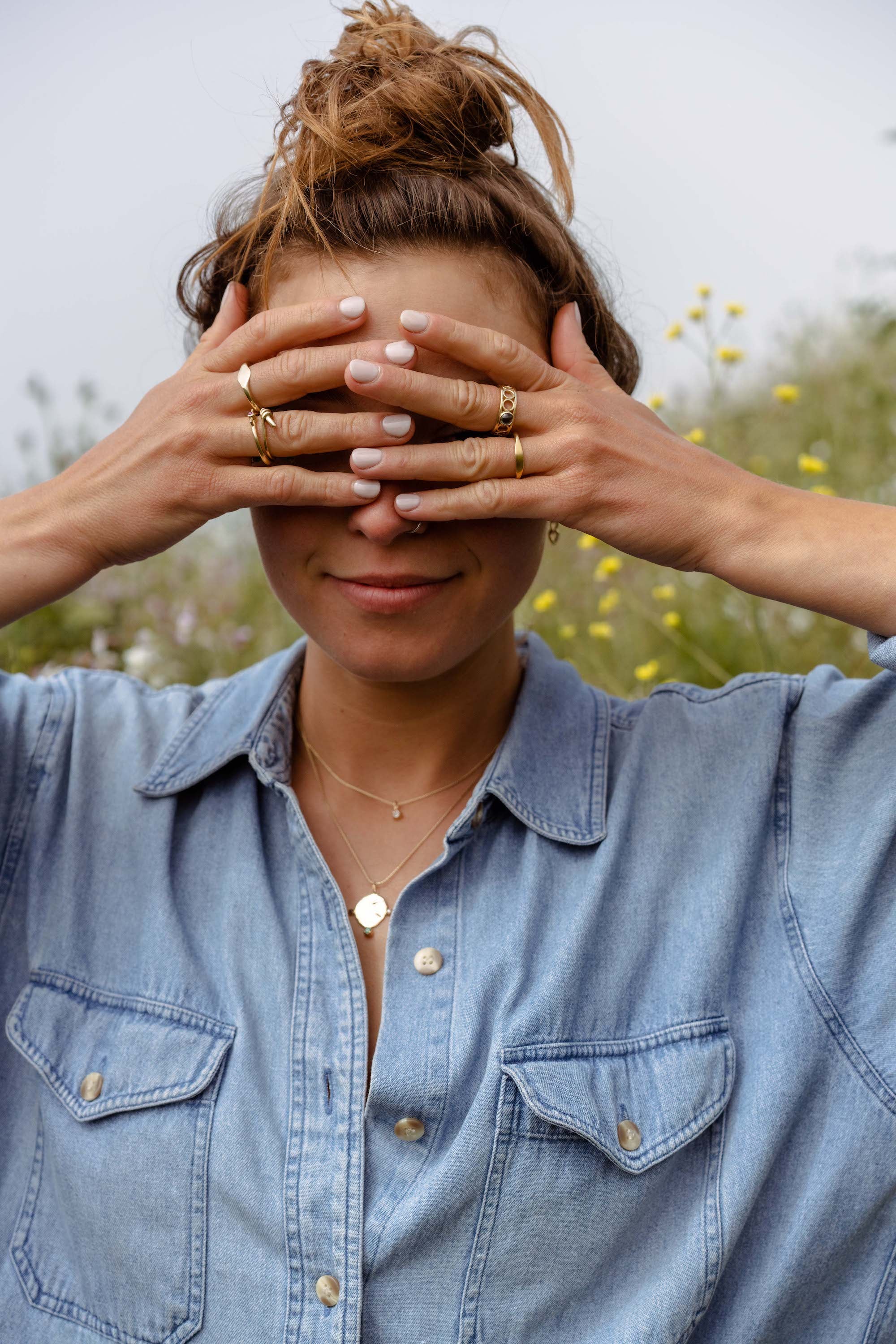 Signet Ring - Gold on model