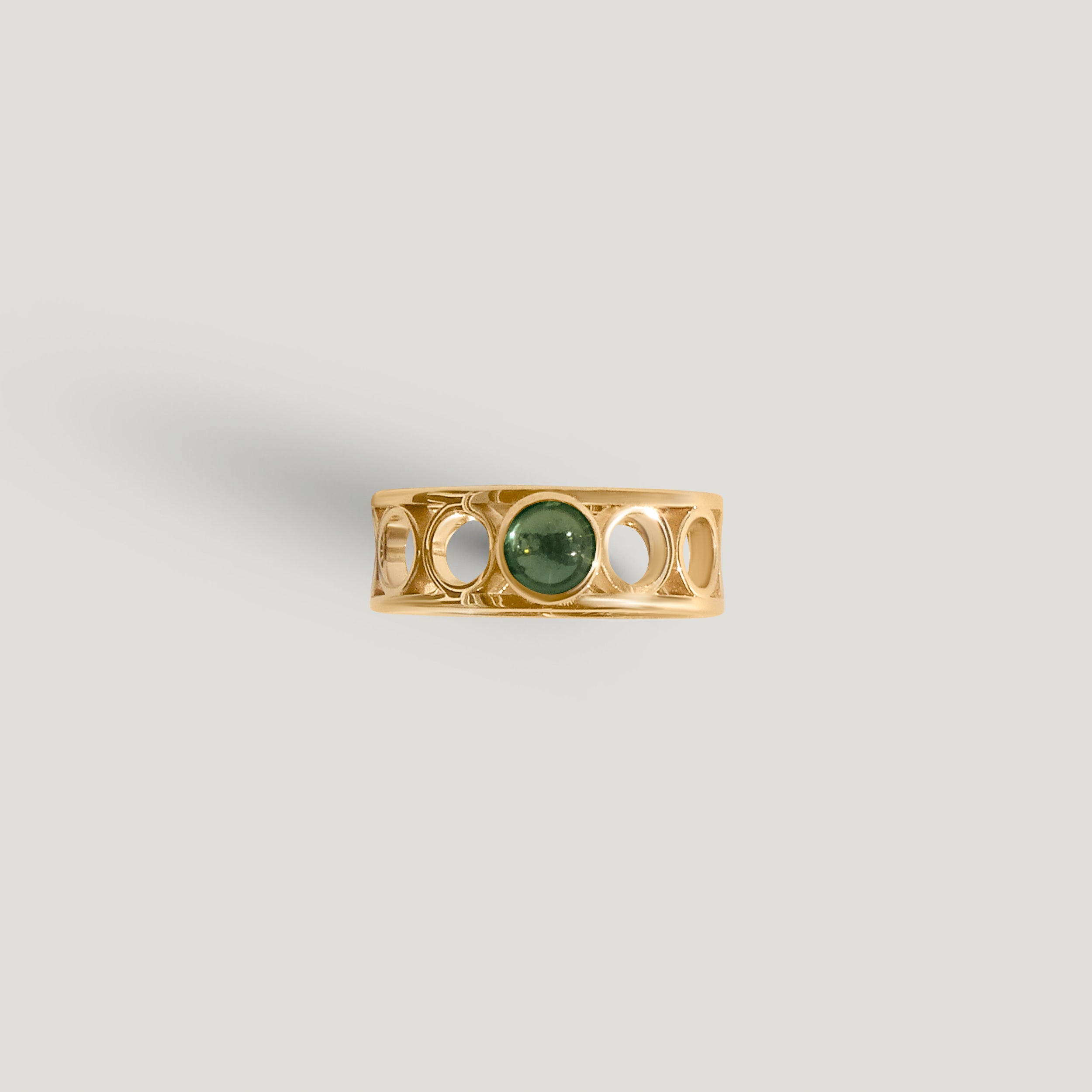 Teal Sapphire Cylinder Ring
