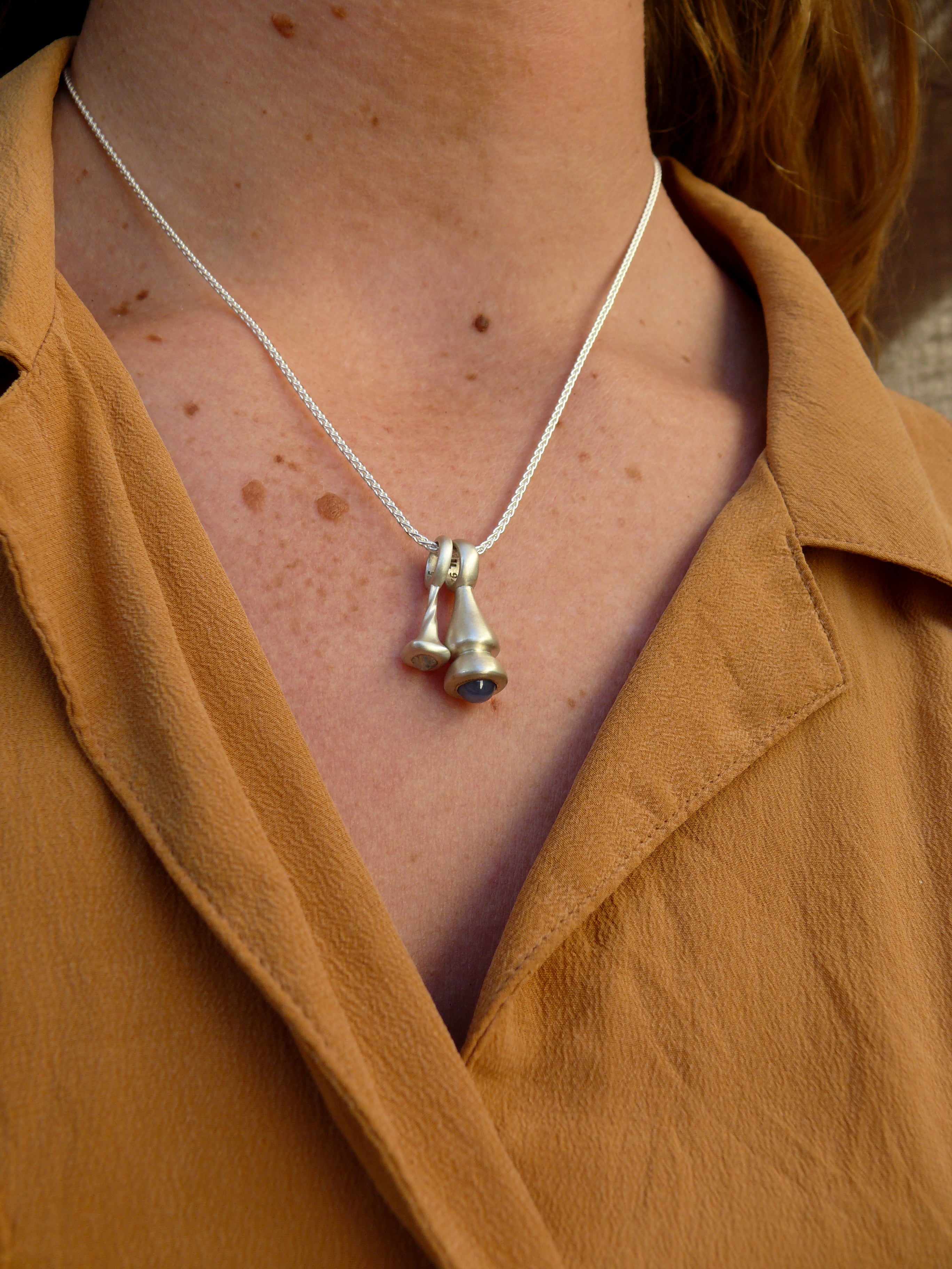 Sapphire-Pendulum-Charm-No_1-Silver on model