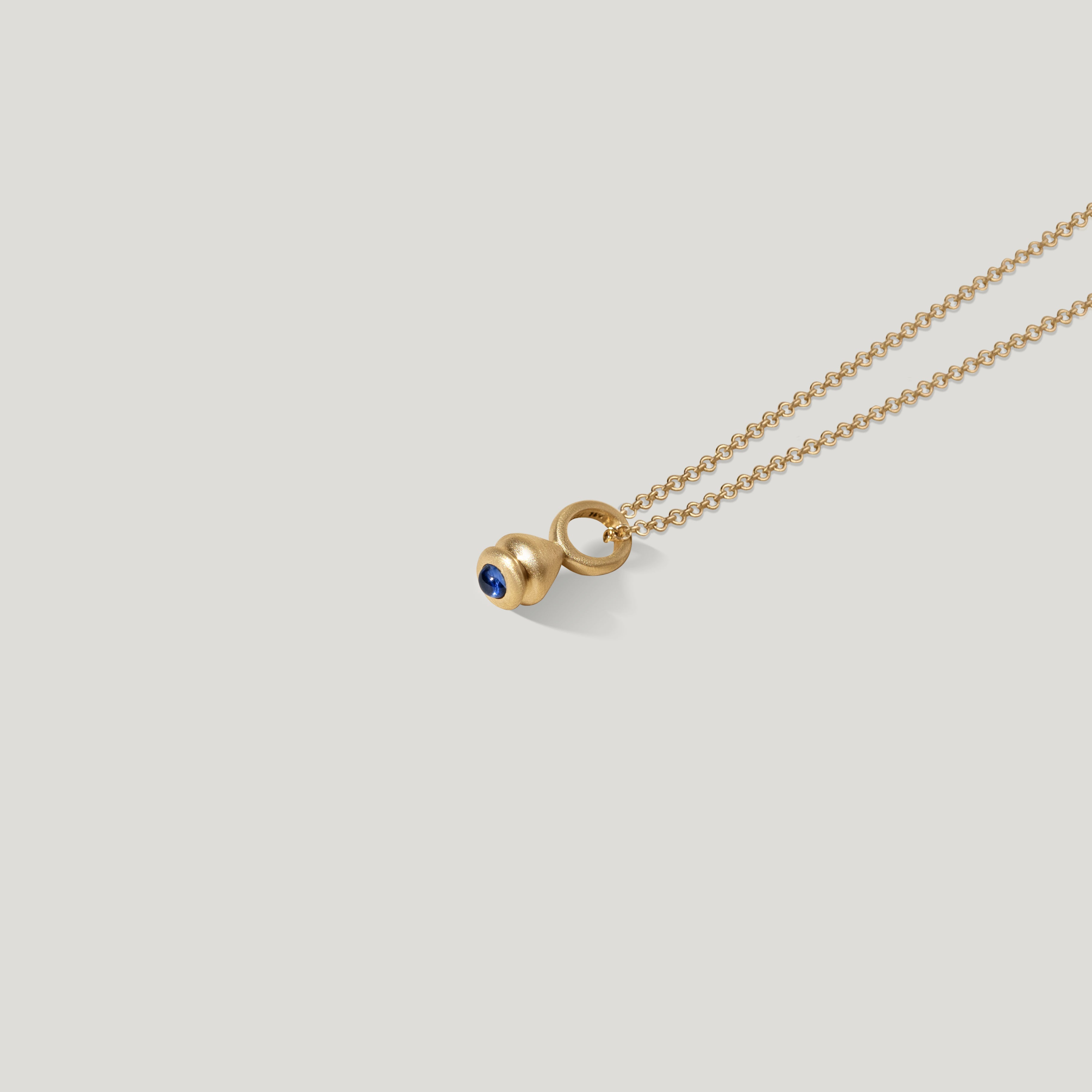 Mini Pendulum Charm No. 11 - Choose Your Gemstone - Gold