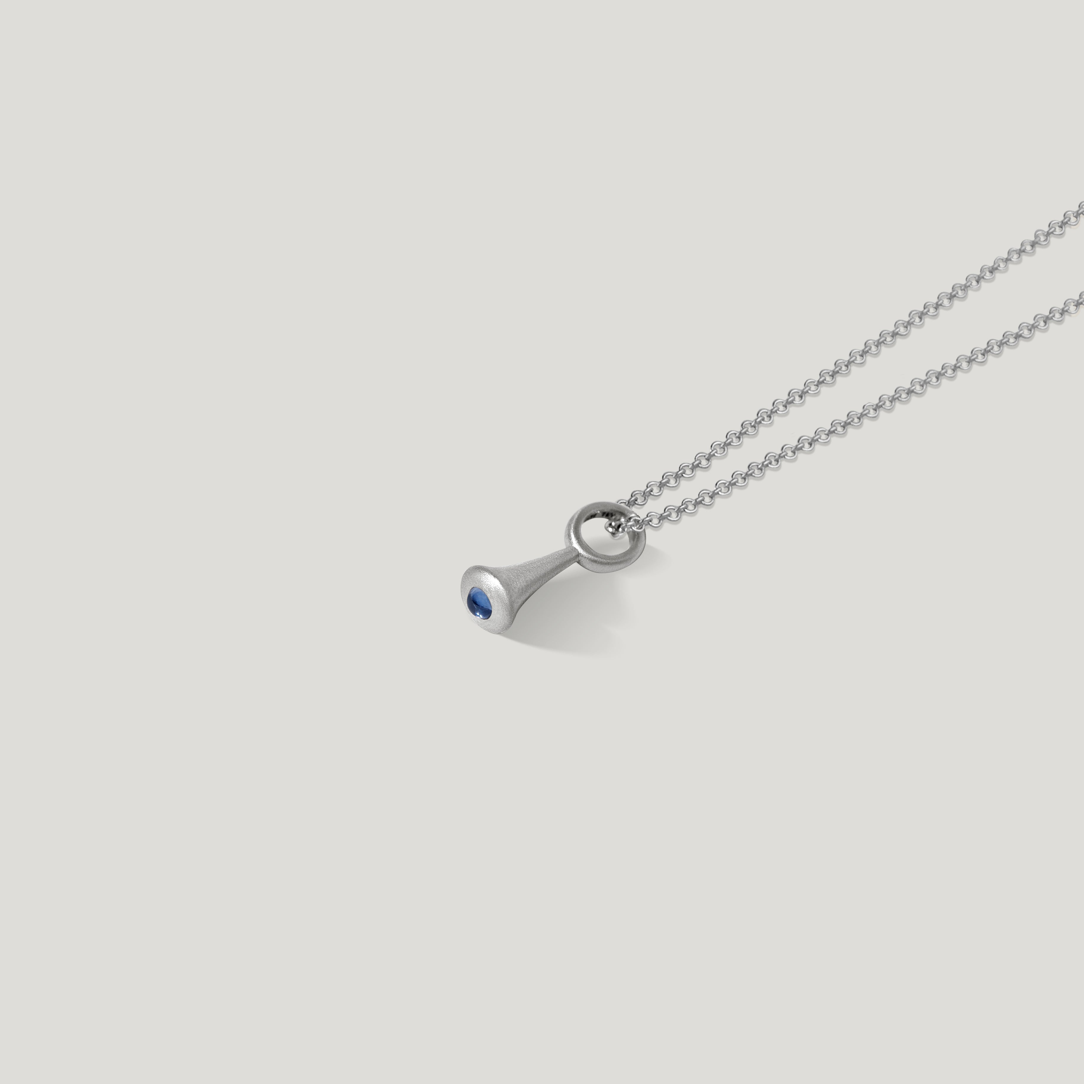Mini Pendulum Charm No. 2 - Choose Your Gemstone - Silver