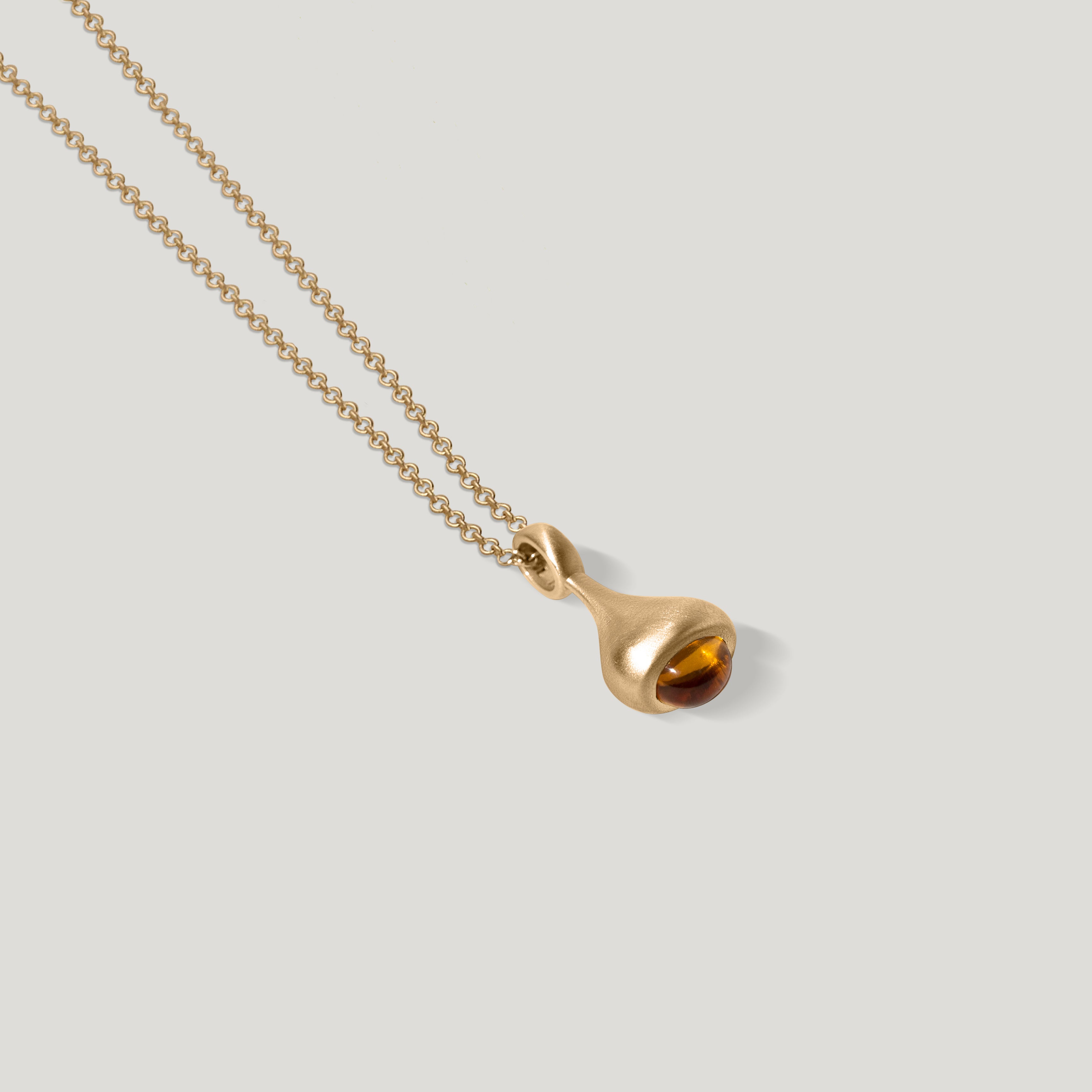 Citrine Pendulum Charm No. 4 - Gold
