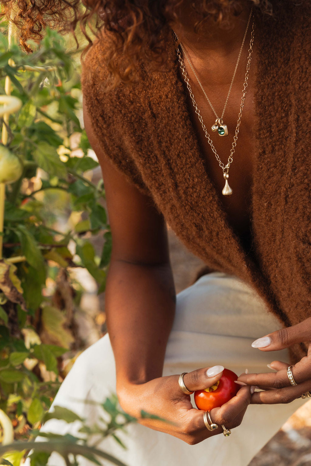 Citrine Pendulum Charm No. 4 - Gold