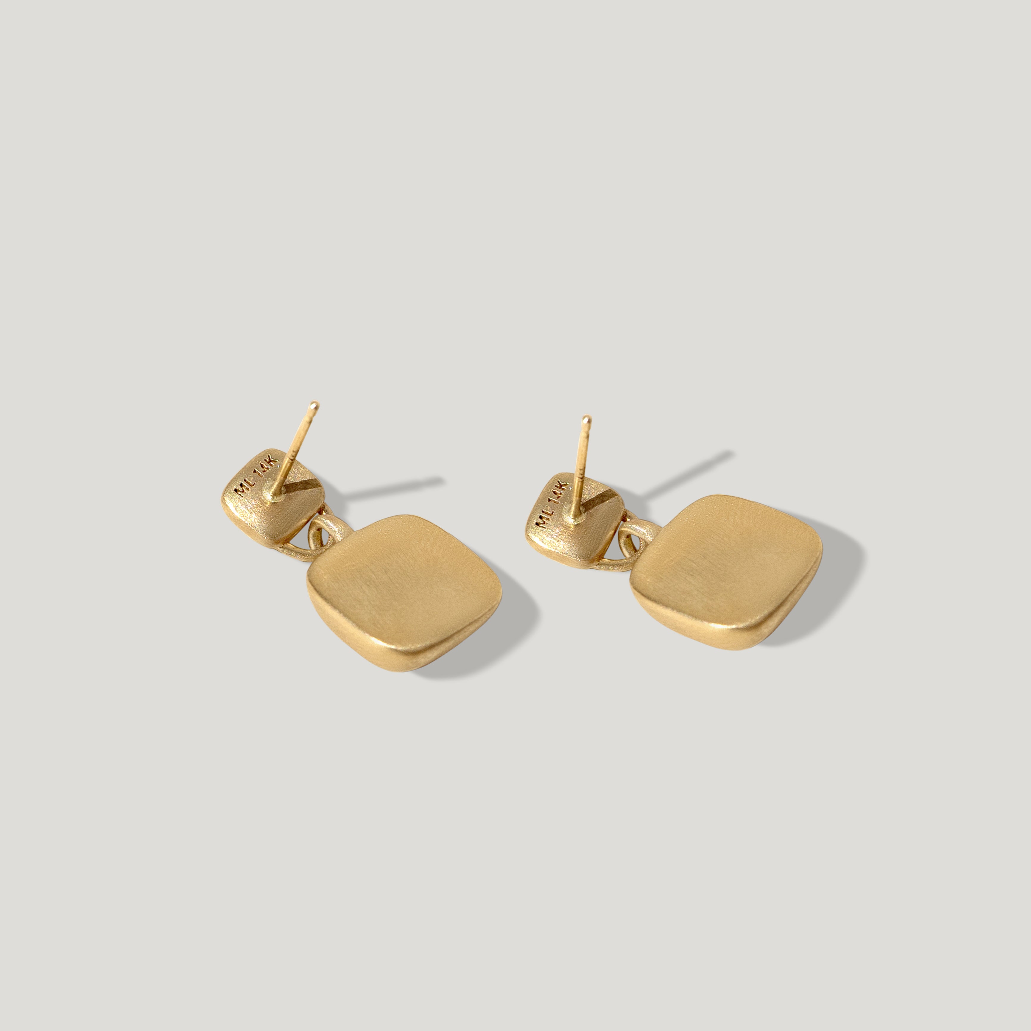 Diamond and Garnet Large Trove Drop Earring - Gold back