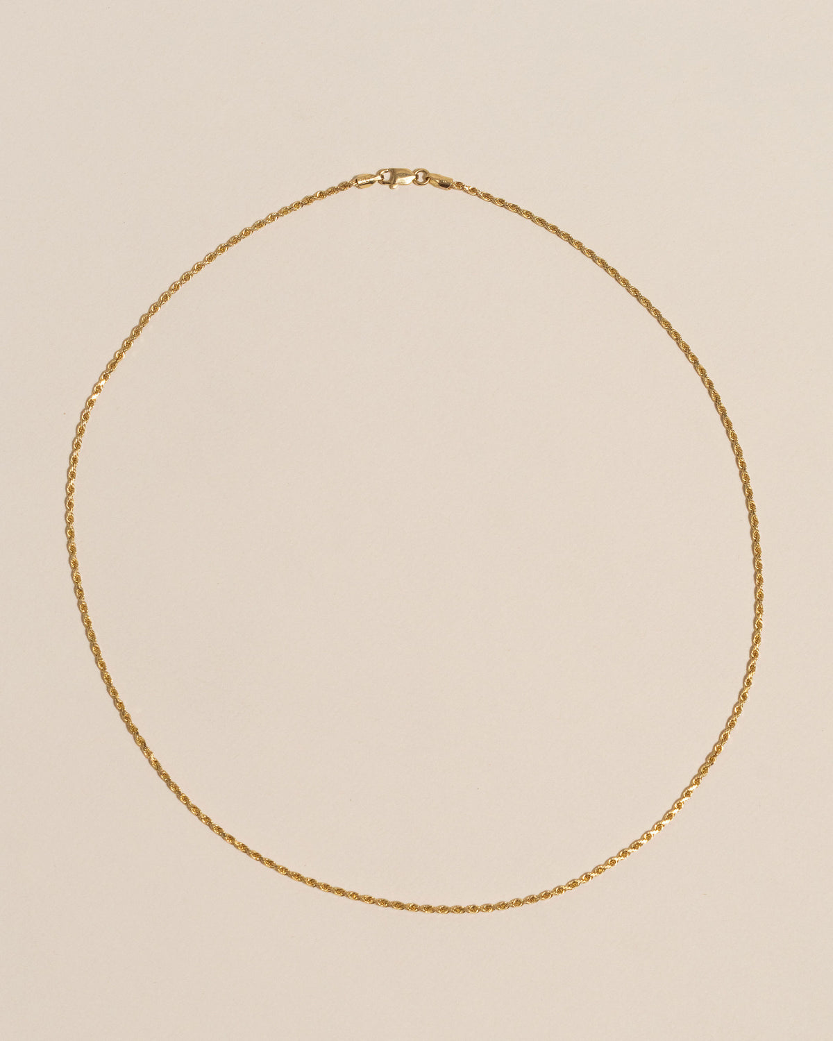 Estate Diamond Cut Rope Chain - Gold