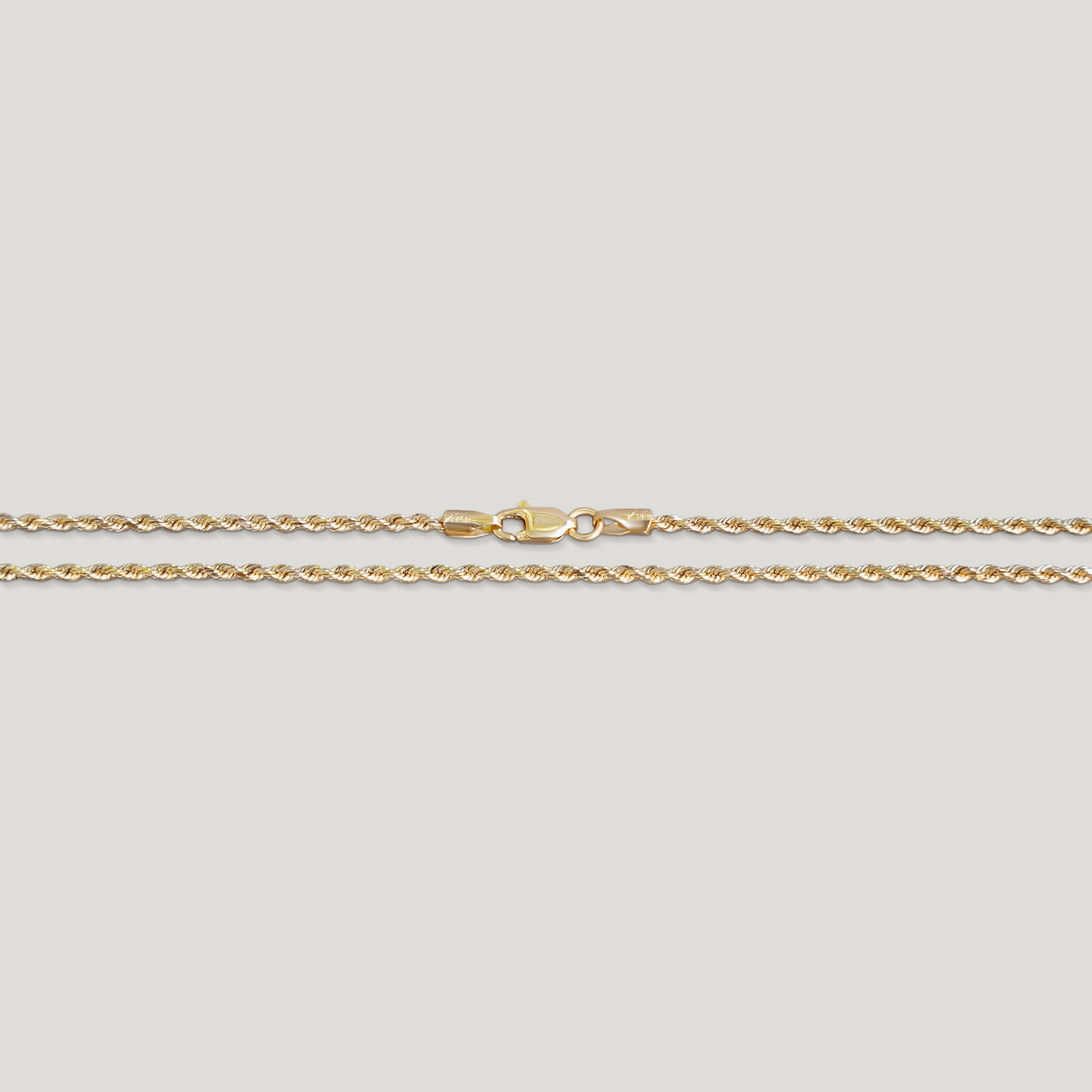 Estate Diamond Cut Rope Chain - Gold