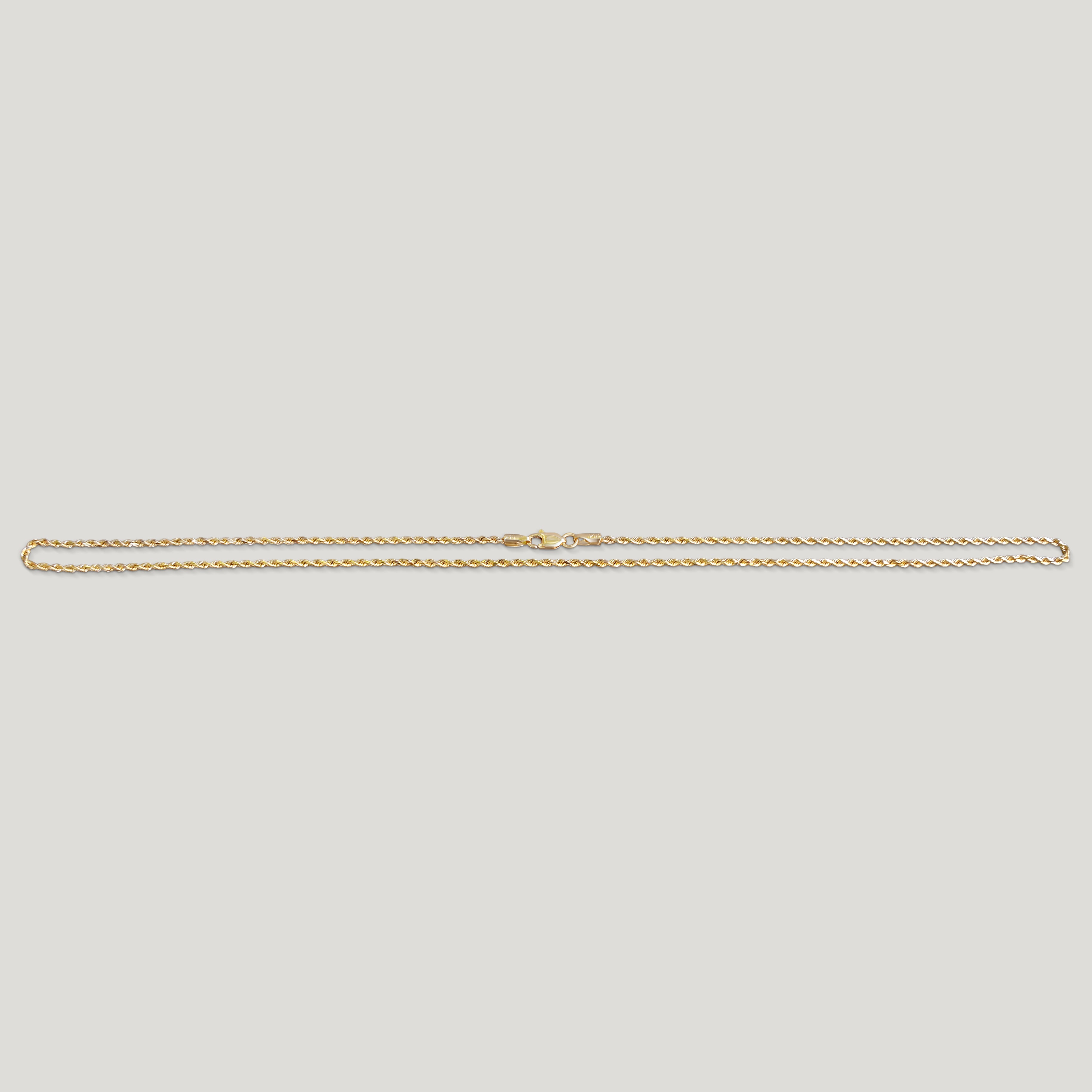 Estate Diamond Cut Rope Chain - Gold