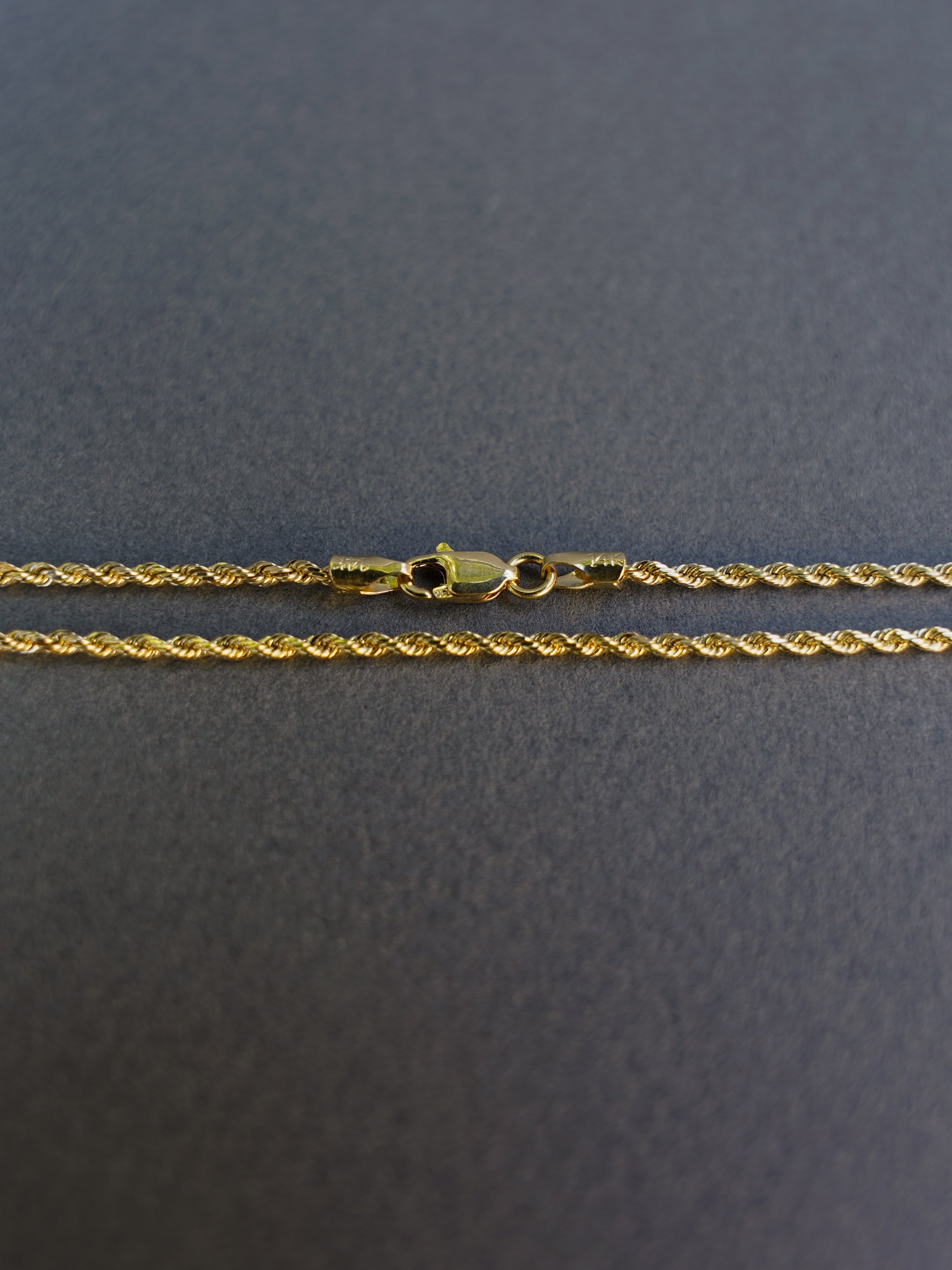 Estate Diamond Cut Rope Chain - Gold