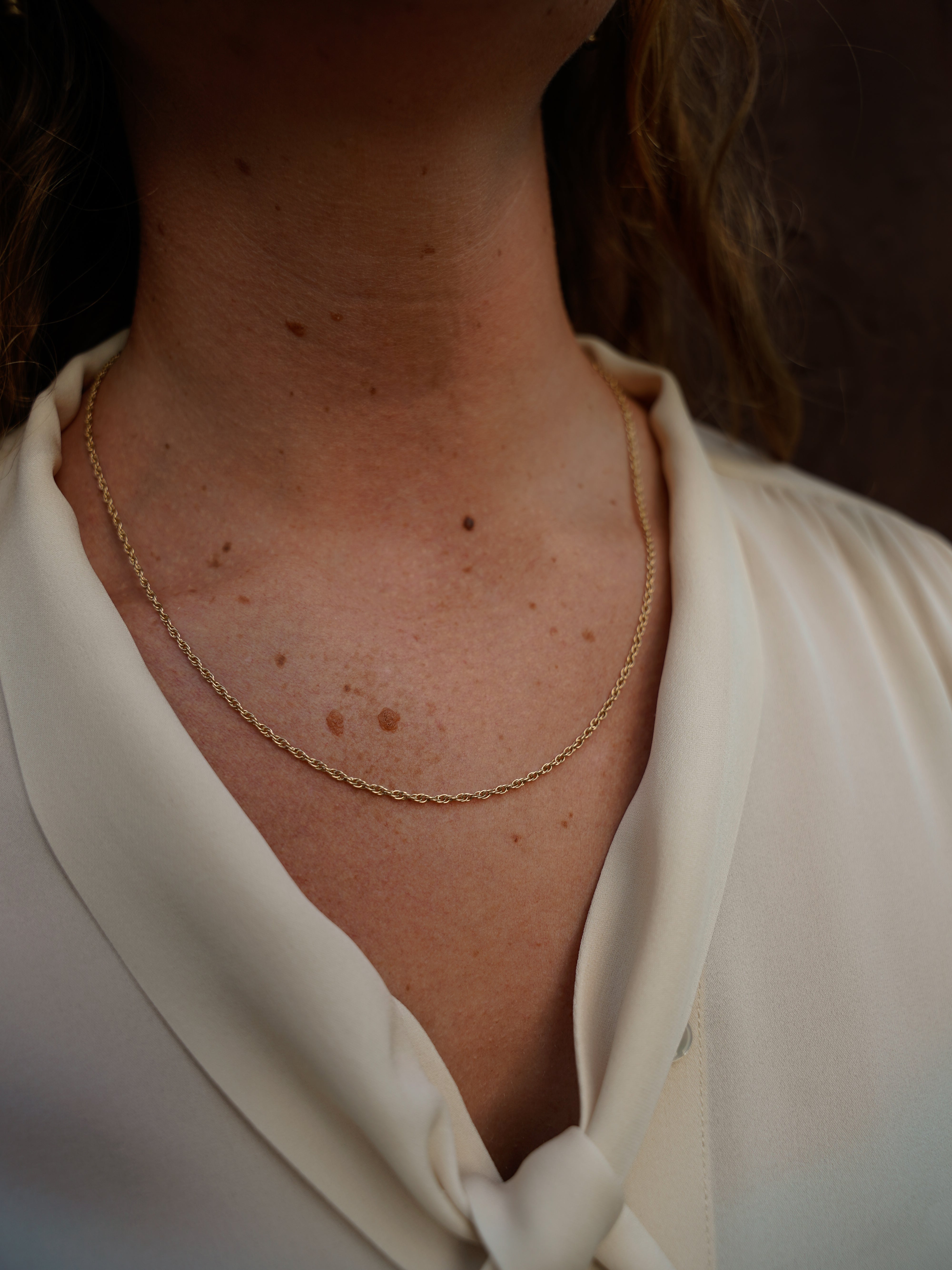 Estate Rope Chain - Gold on model