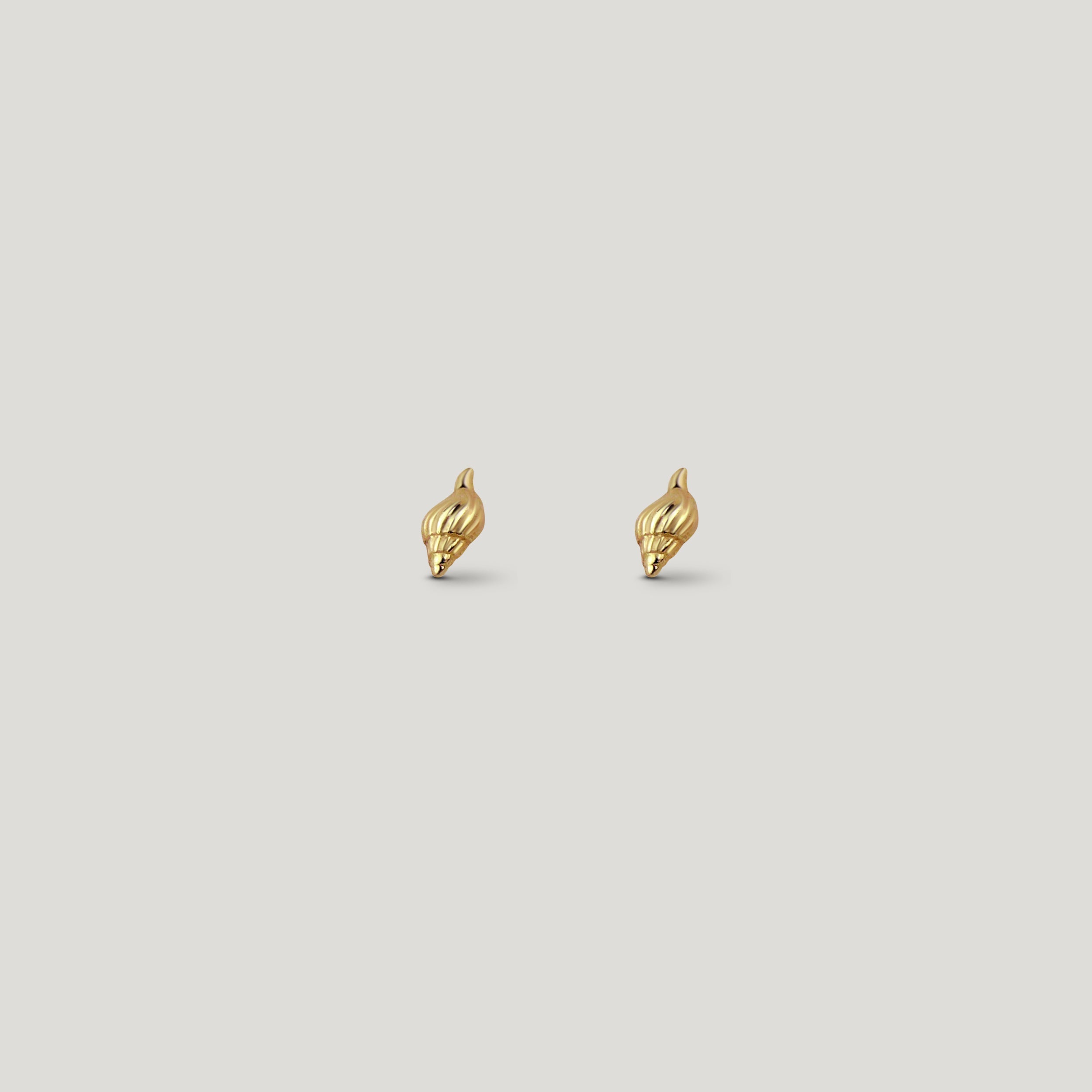 Gold Petite Shell Stud Earring