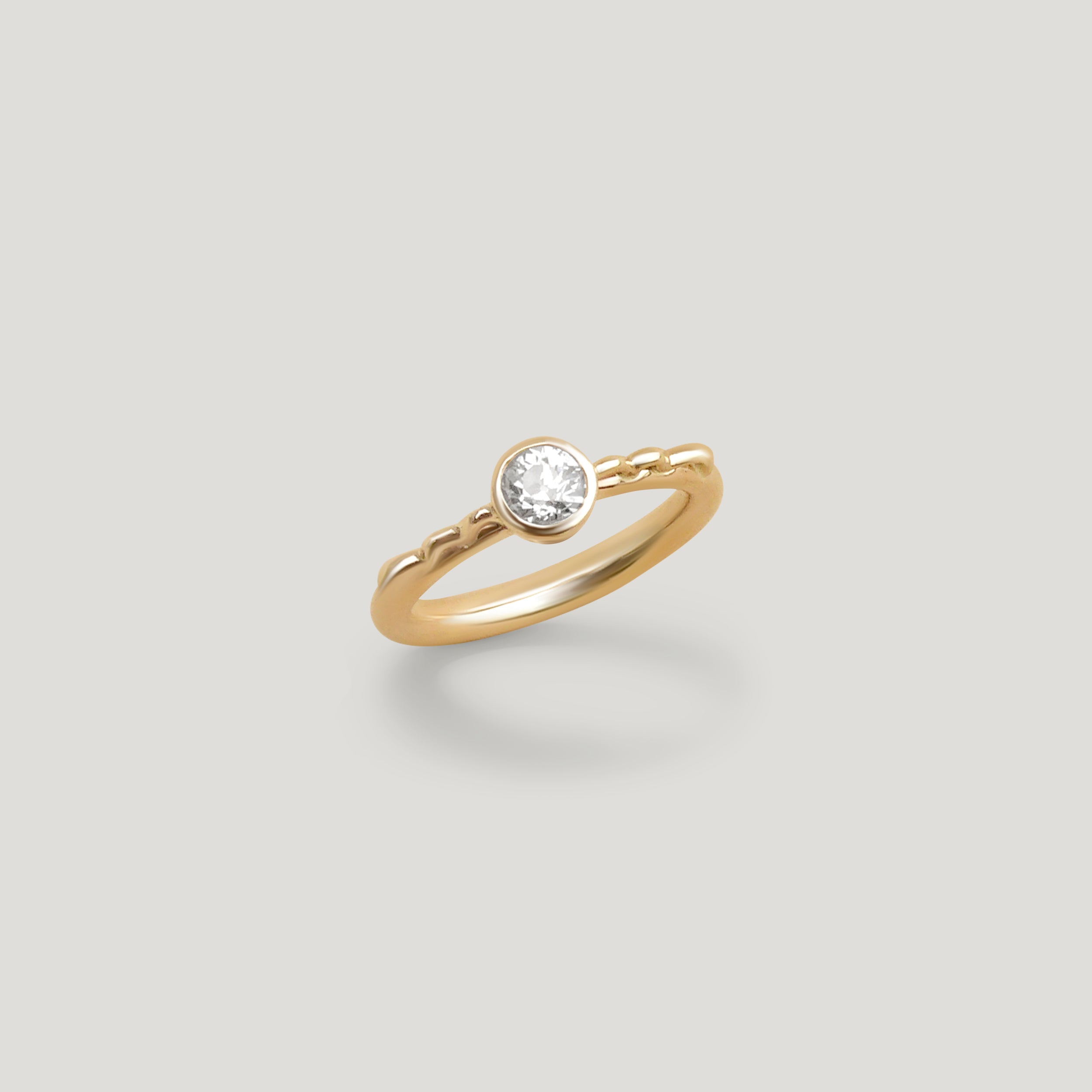Diamond Vessel Ring No. 3 - Gold