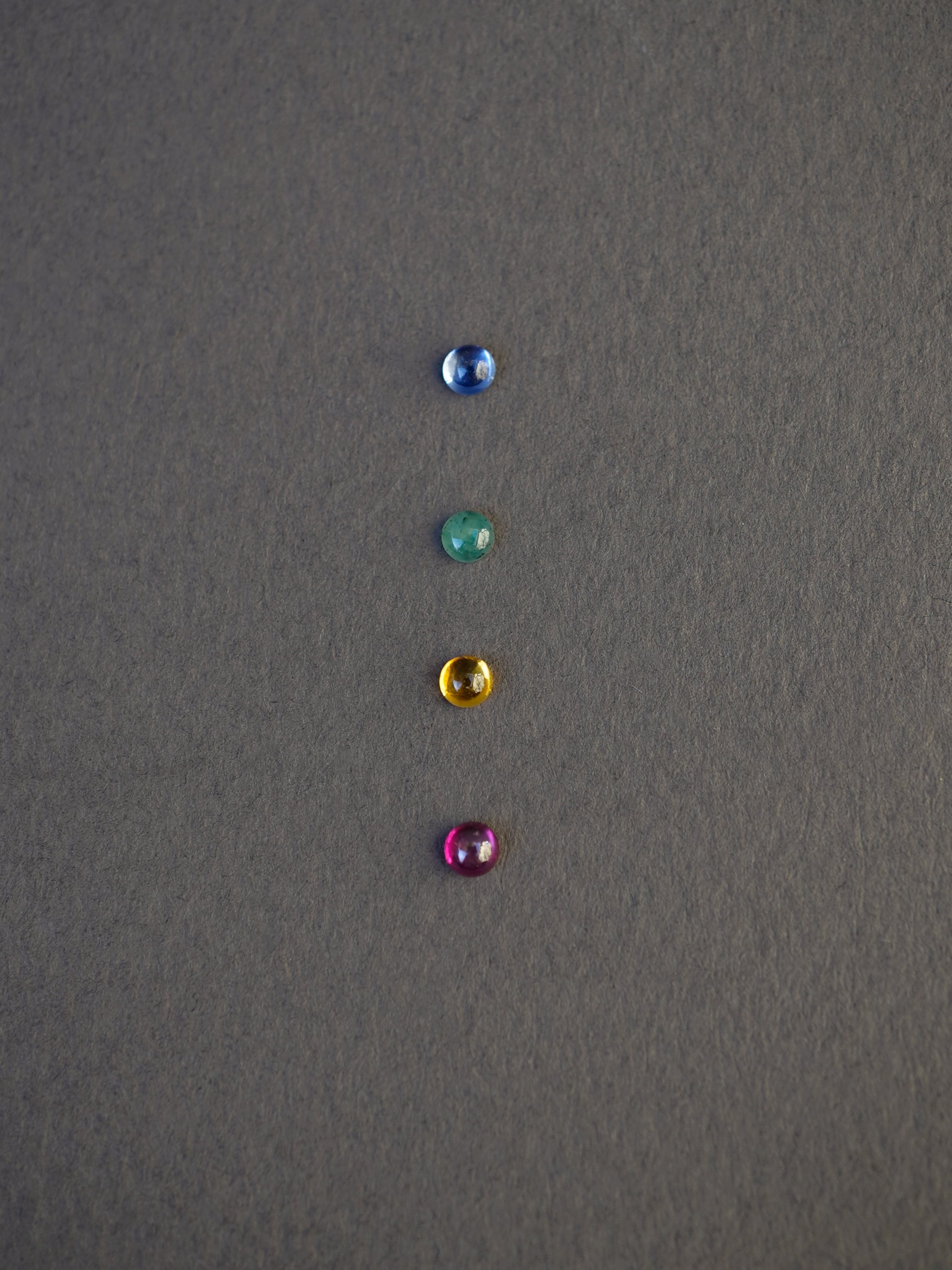 Mini Pendulum Charm Gemstone Options - blue sapphire, emerald, yellow sapphire, ruby