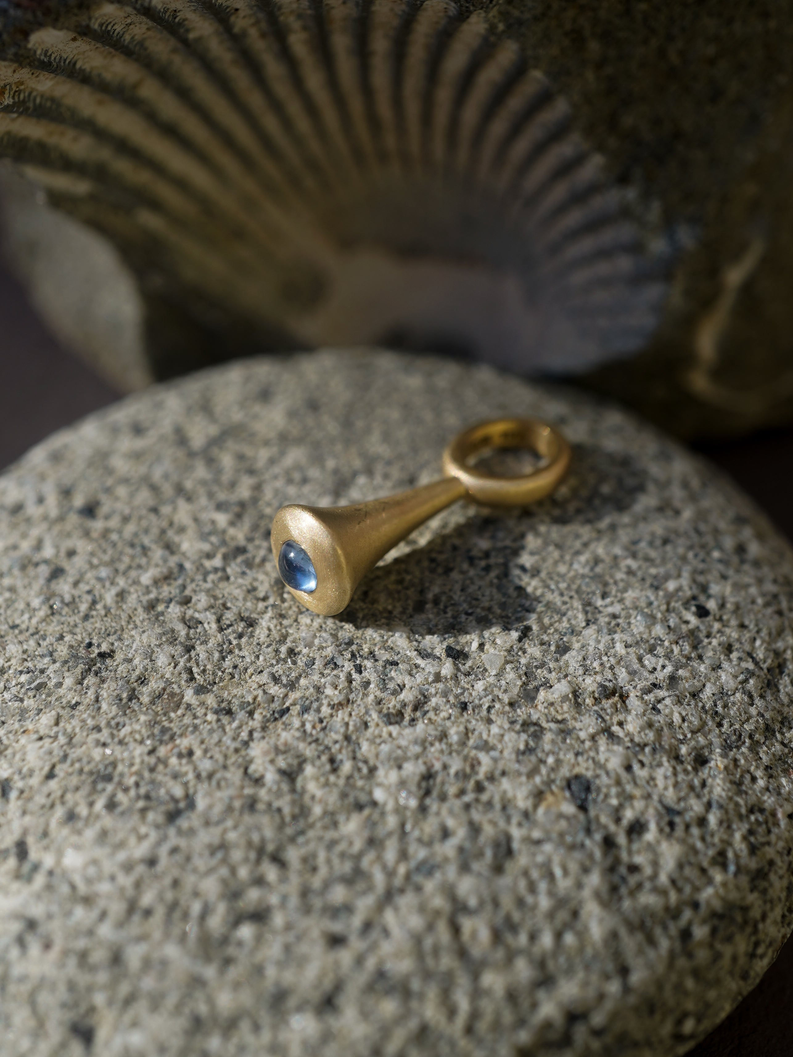 Mini Pendulum Charm No. 2 - Choose Your Gemstone - Gold