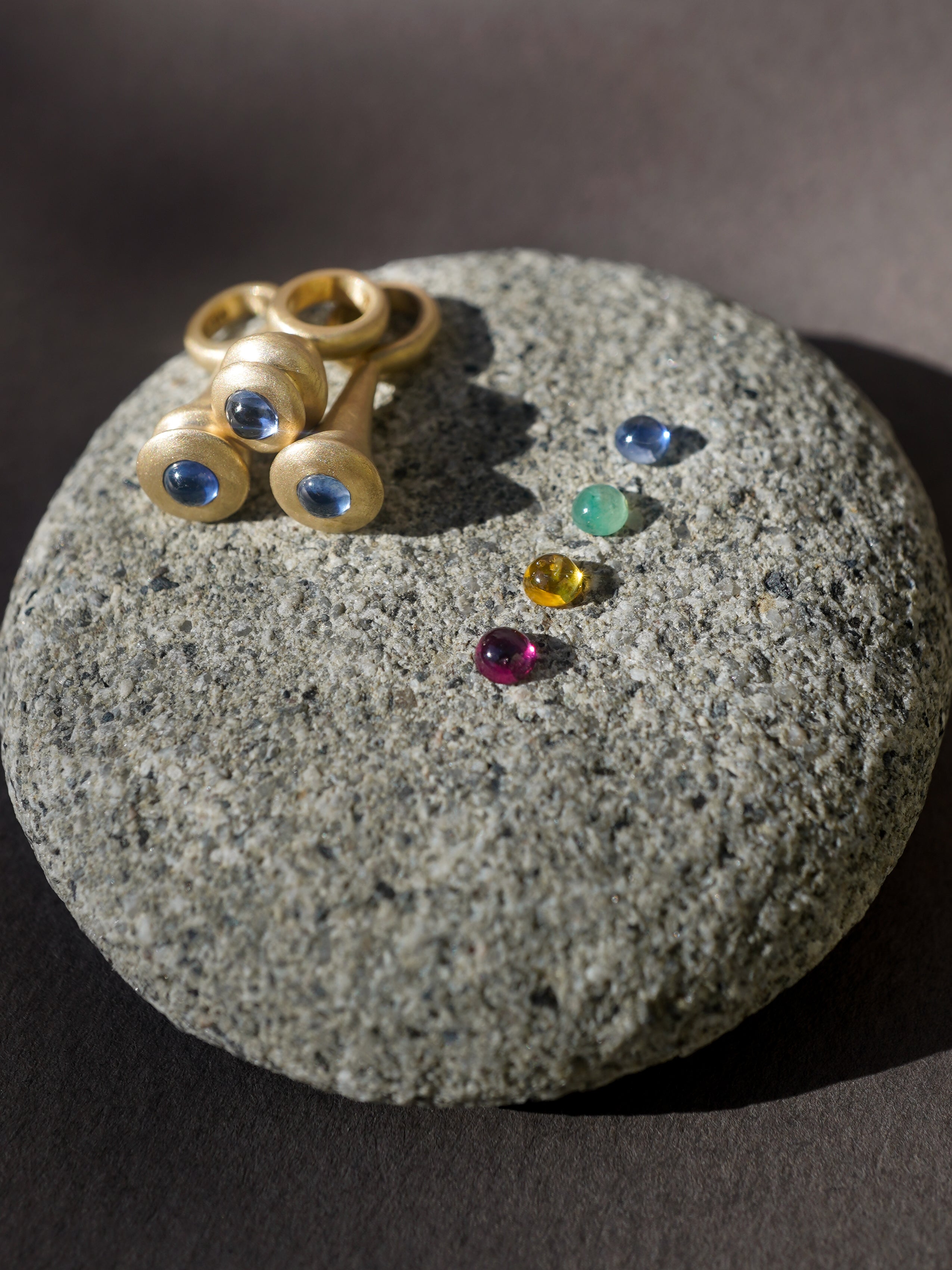 Mini Pendulum Charm No. 11 - Choose Your Gemstone - Gold