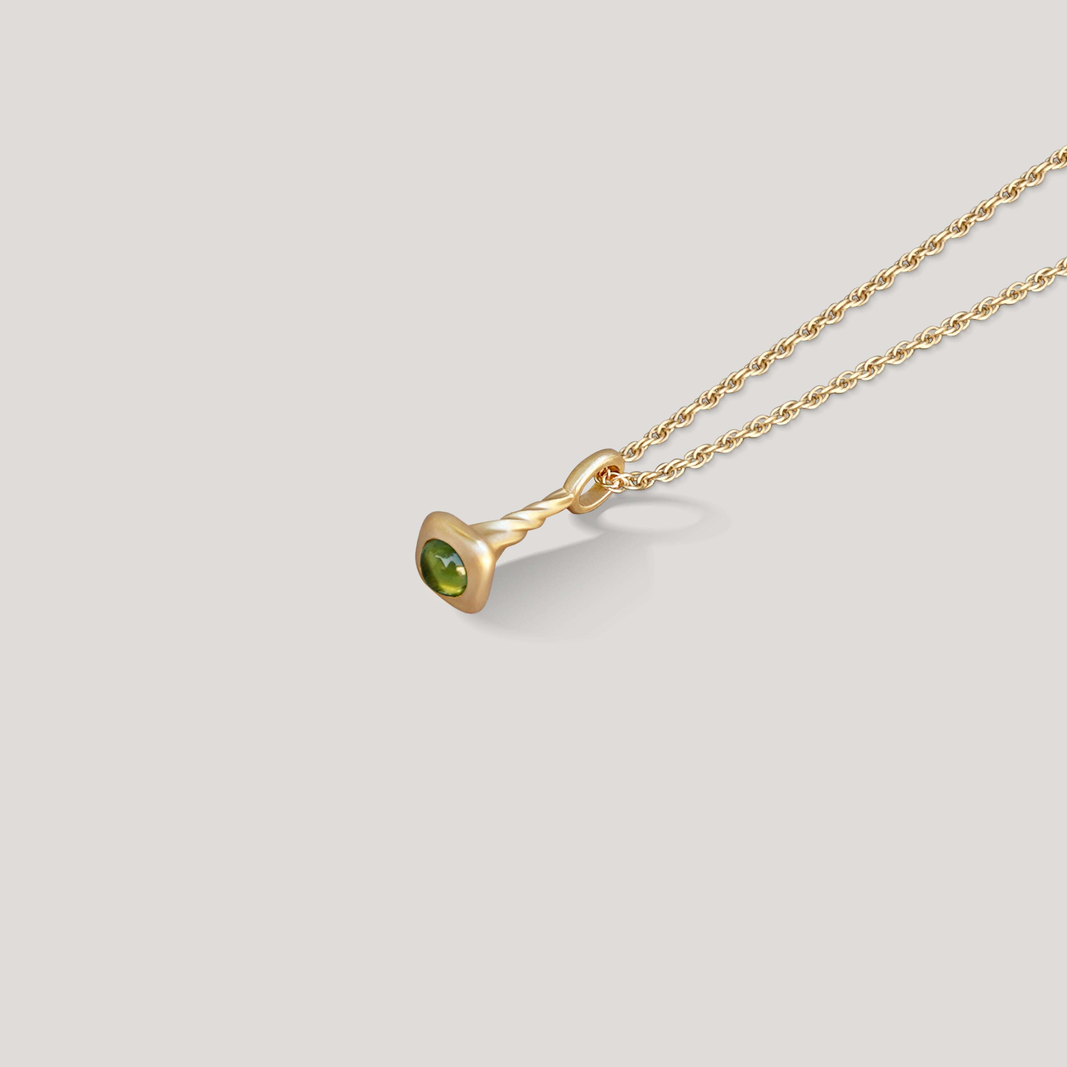 Okay Fine Gold Pendulum Charm Product No8 Peridot