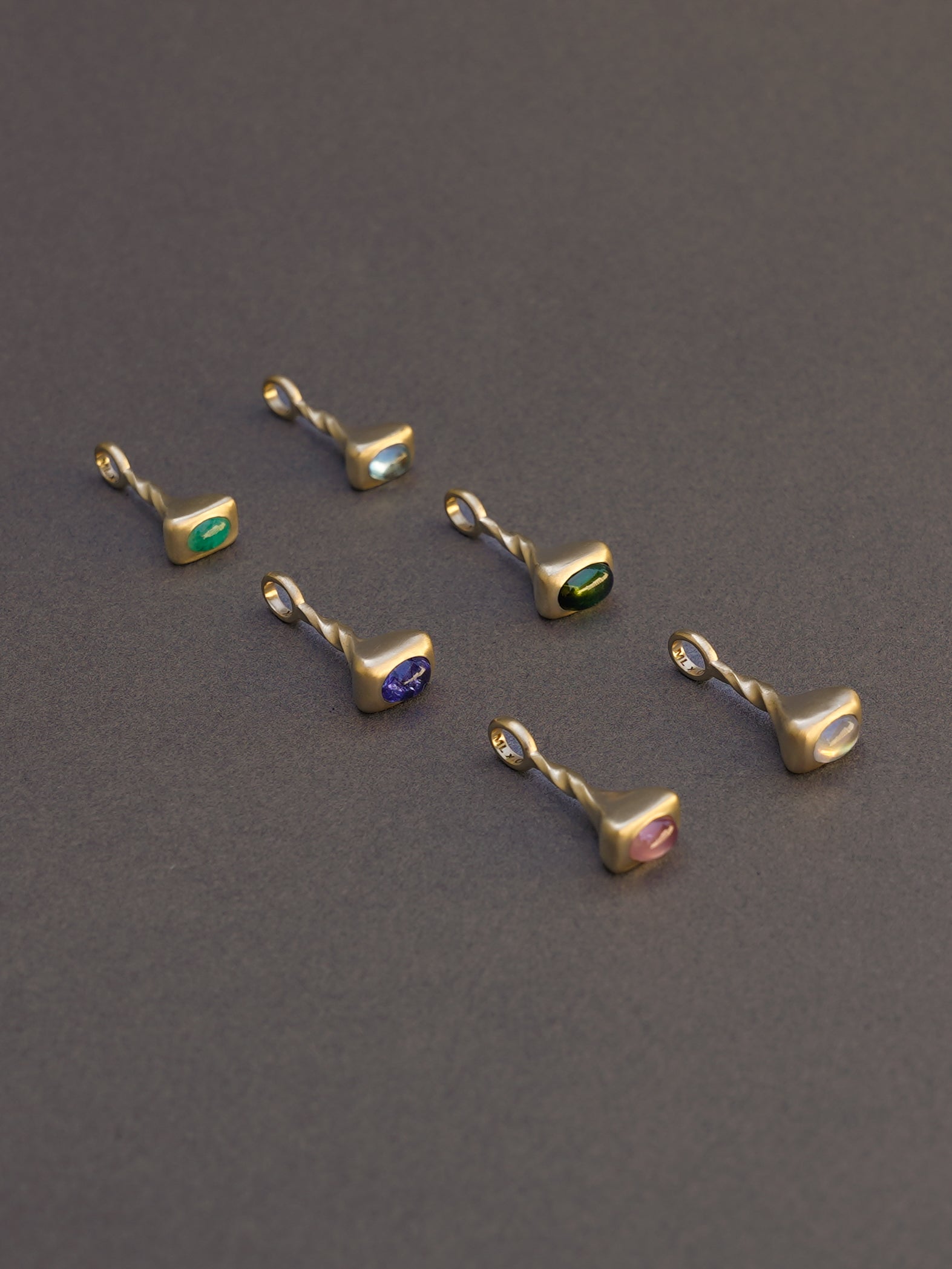 Okay Fine Gold Pendulum Charms Still Life