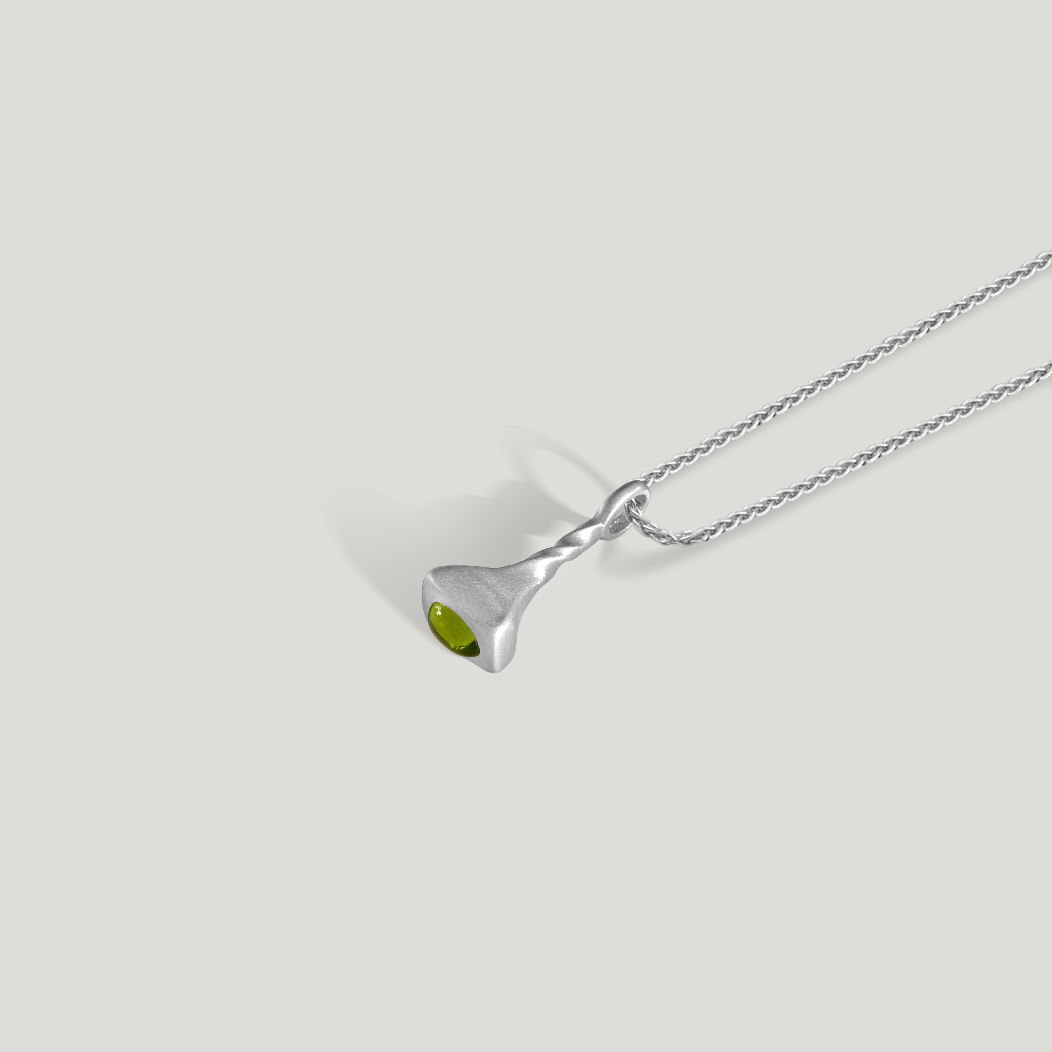 Peridot-Pendulum-Charm-No.7-Silver