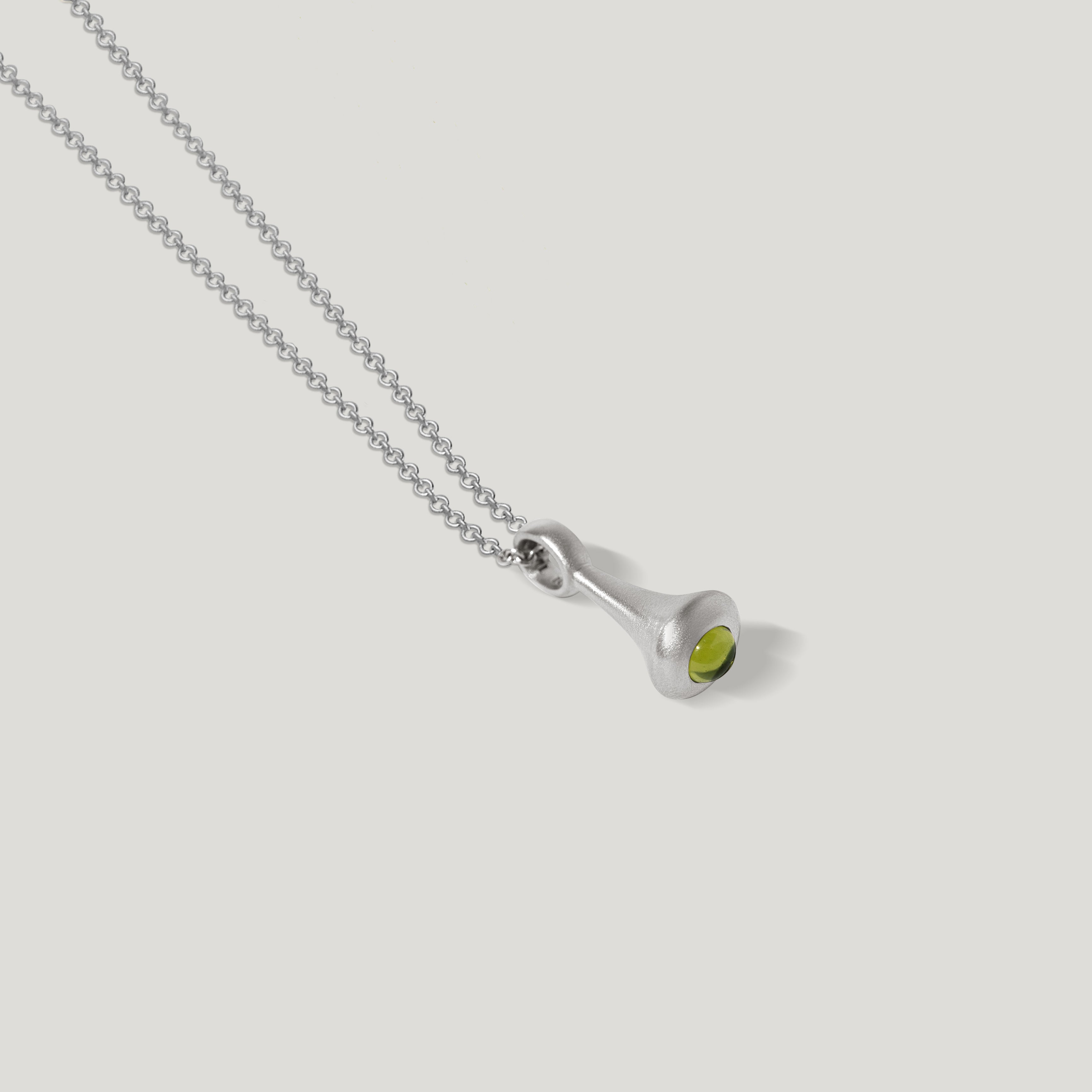 Peridot Pendulum Charm No. 2 - Silver