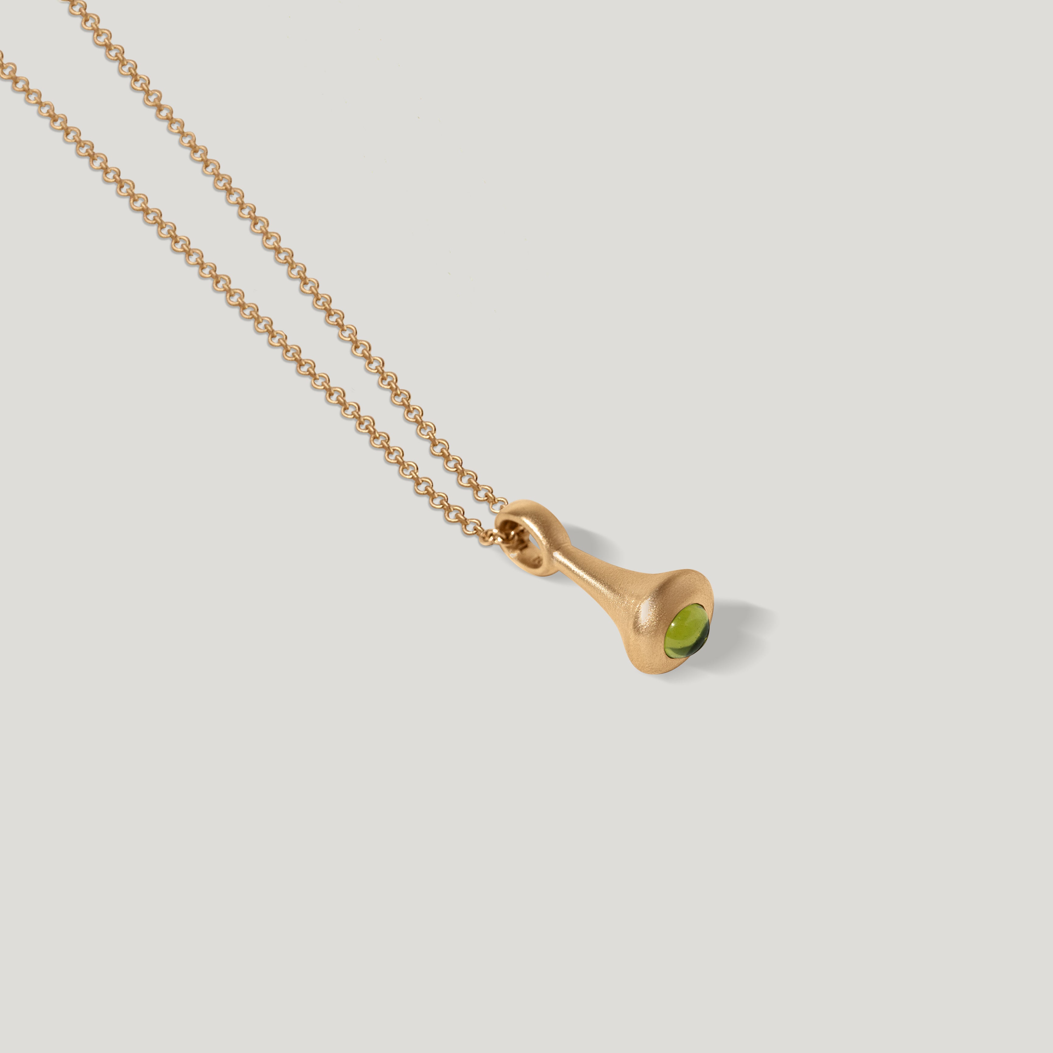 Peridot Pendulum Charm No. 2 - Gold