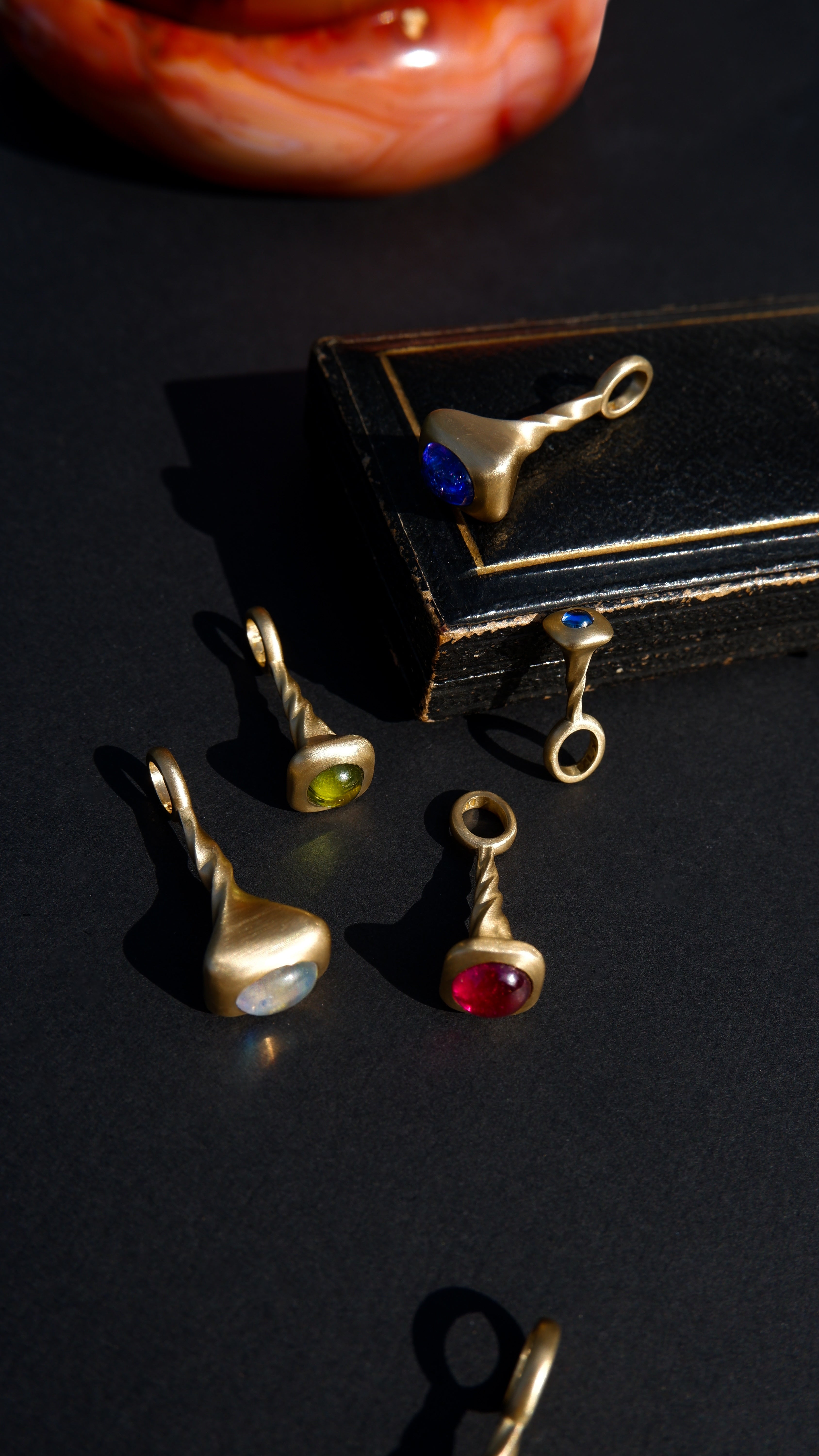 Peridot Pendulum Charm No. 8 x OKAY FINE - Gold