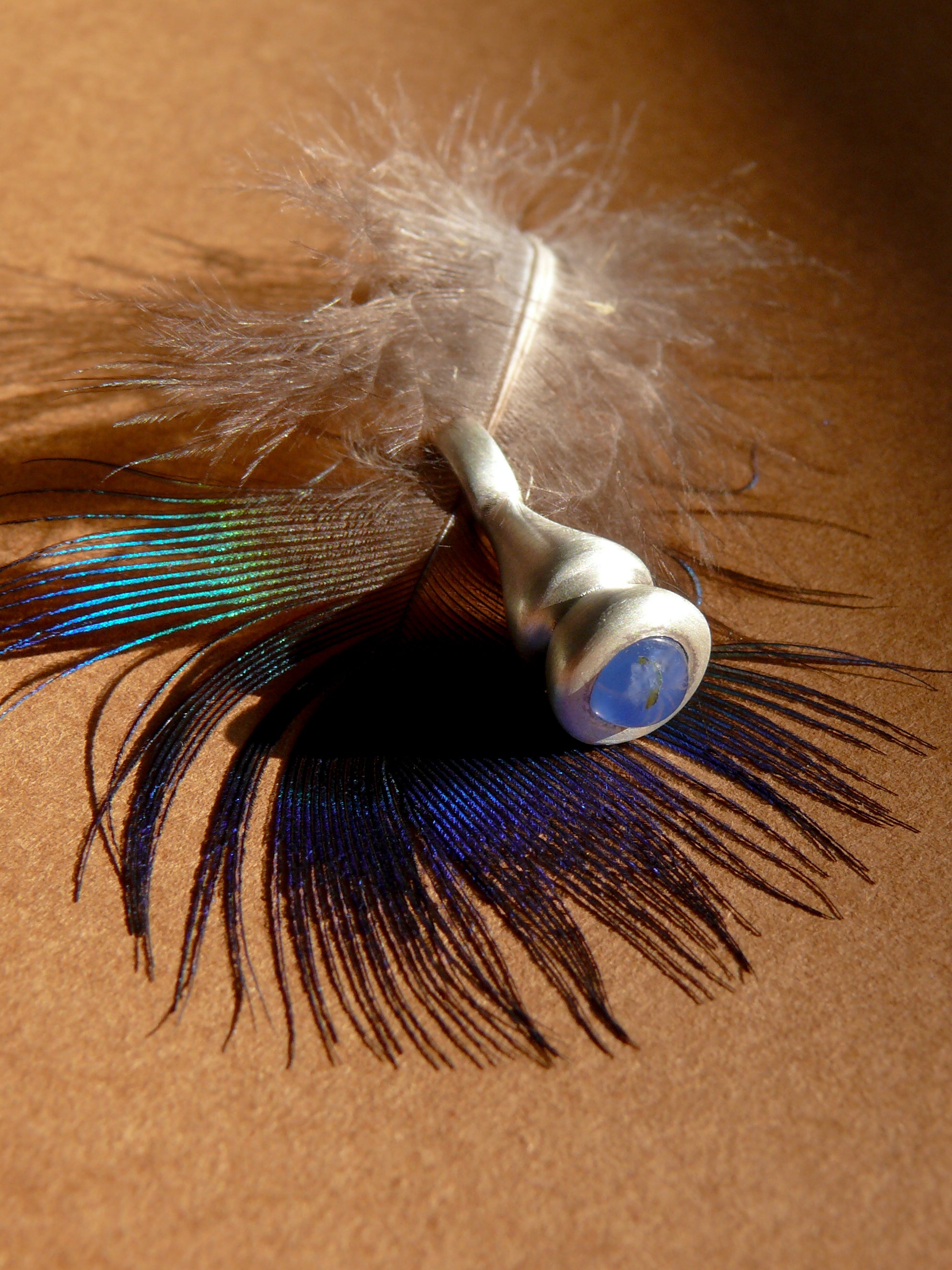 Sapphire-Pendulum-Charm-No_1-Silver on feather