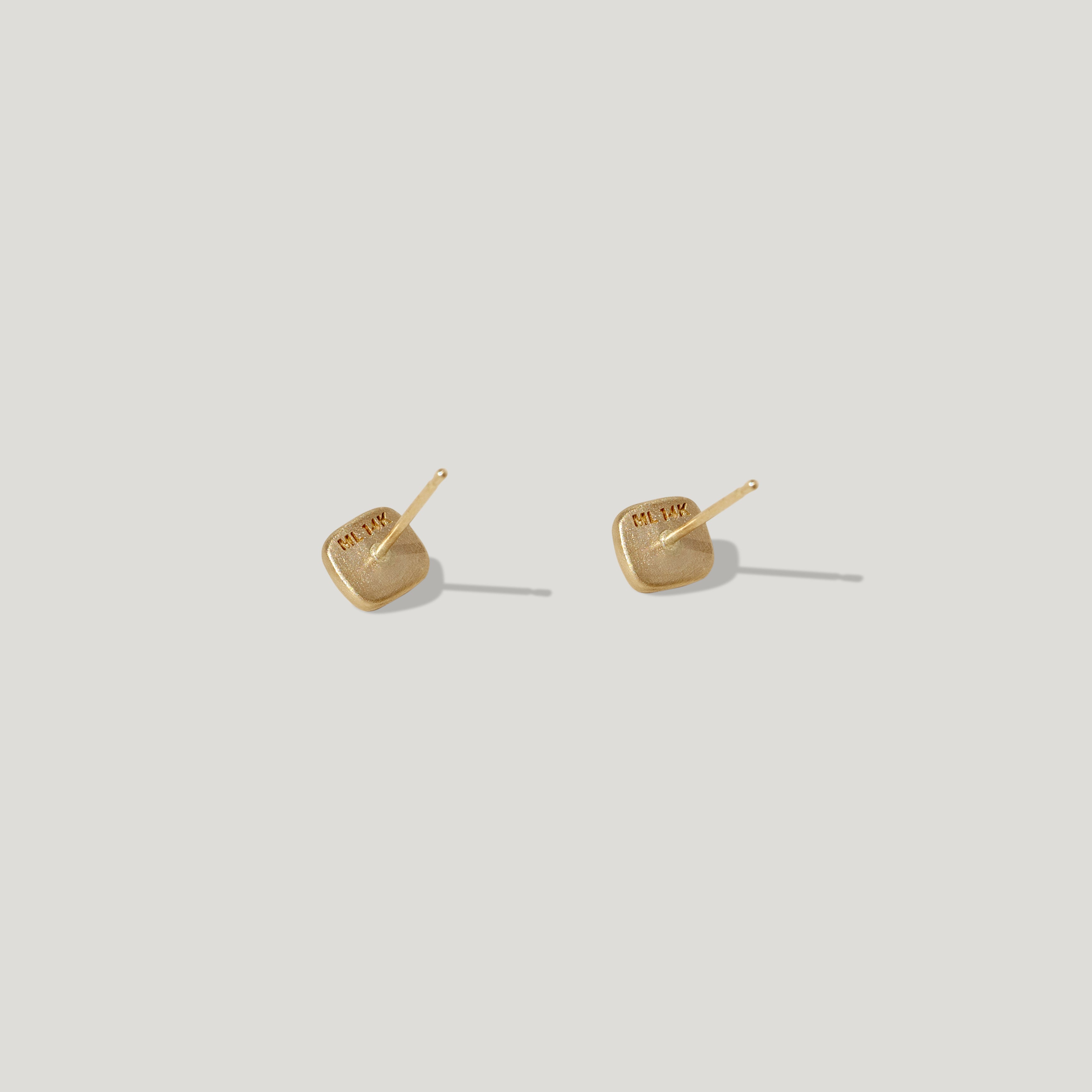 Diamond Trove Stud Earring - Gold Back