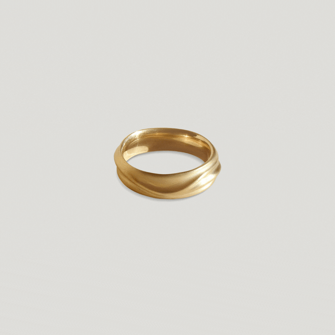 Wide Dune Ring GIF