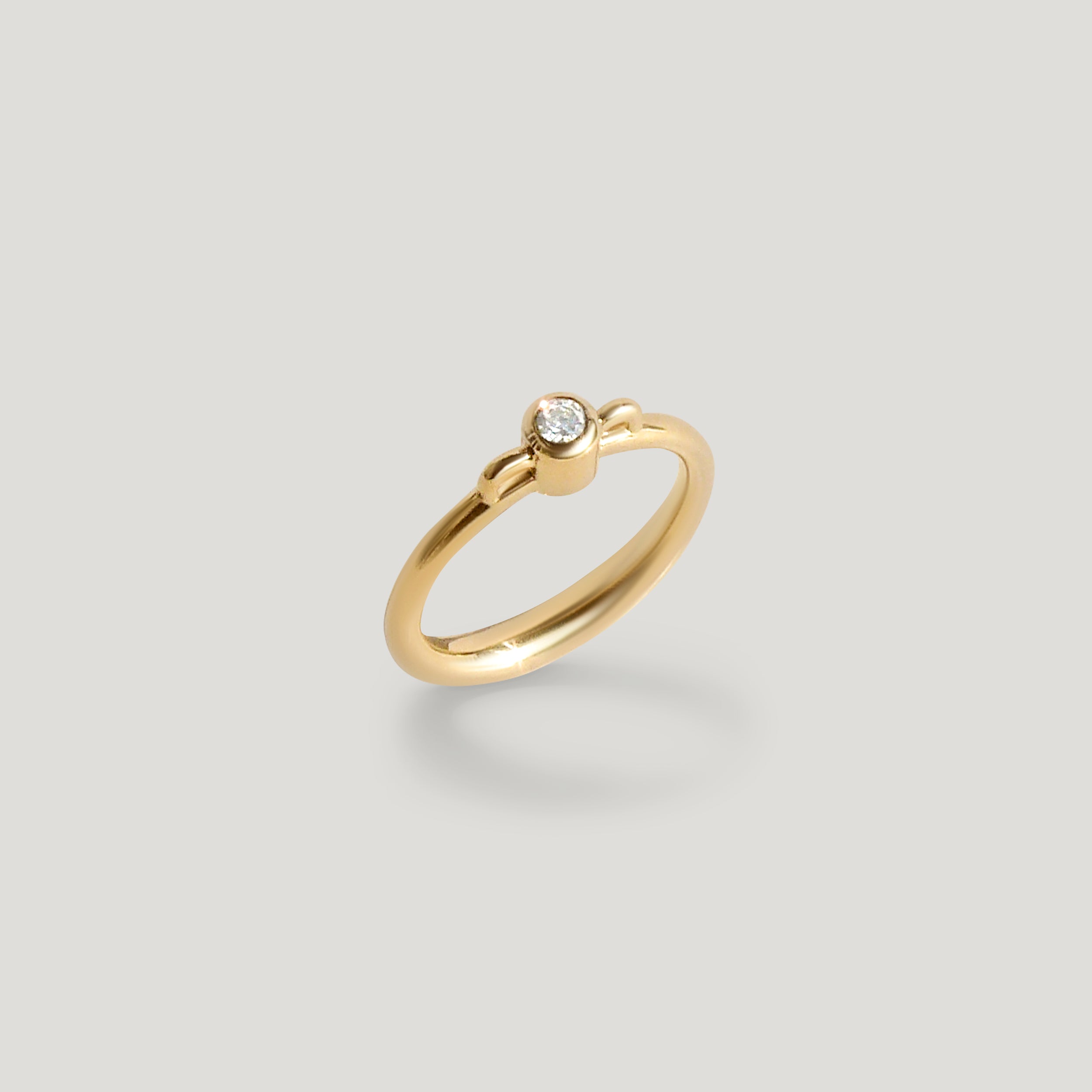 Diamond Vessel Ring No. 2 - Gold